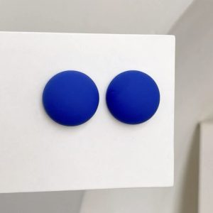 Μπλε σκουλαρίκια κουμπιά