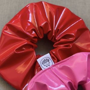 Jumbo scrunchie χειροποίητο Κόκκινο Βινυλ