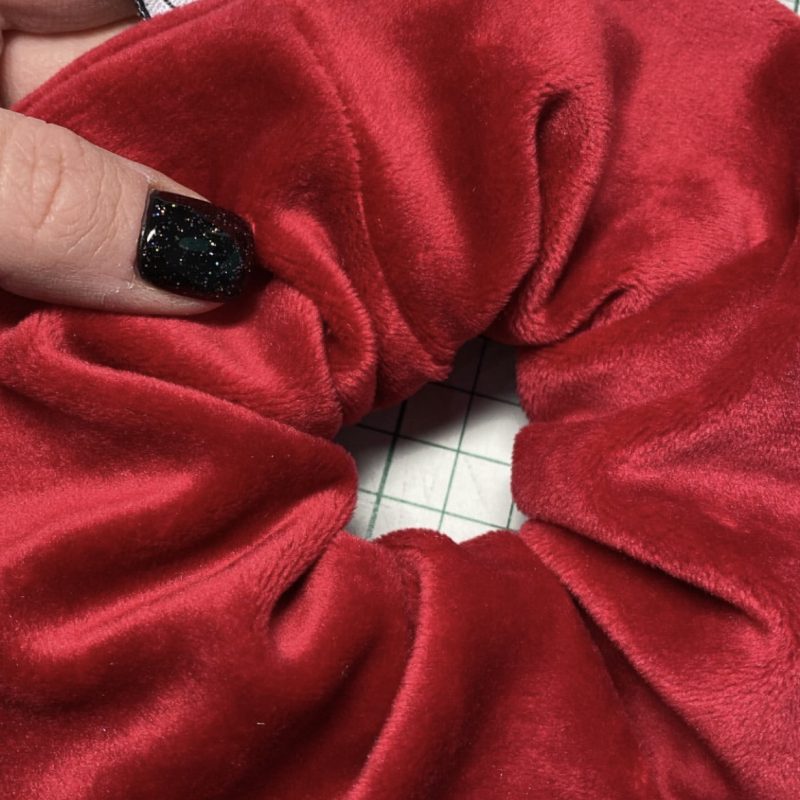 Jumbo scrunchie χειροποίητο Κόκκινο Βελούδο