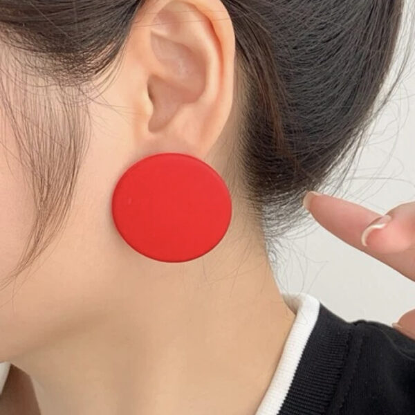 Κόκκινα σκουλαρίκια κουμπιά