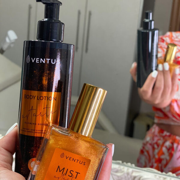 Body &hair mist και body lotion με glitter