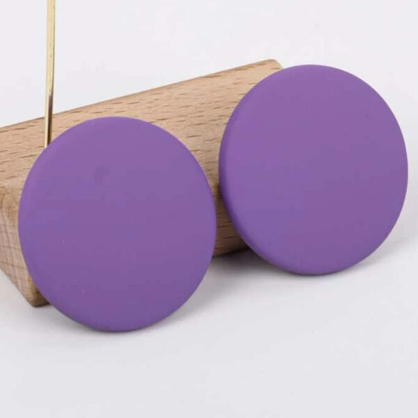 Μωβ σκουλαρίκια κουμπιά μεσαίο μέγεθος