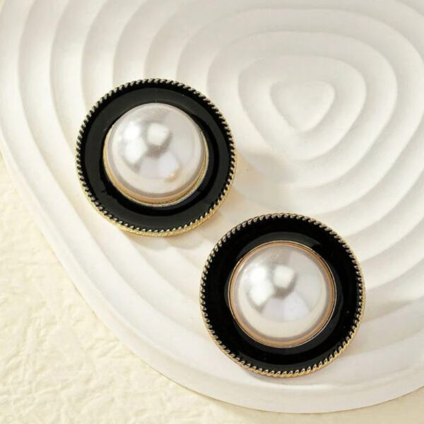 Σικ σκουλαρίκια ασπρόμαυρα