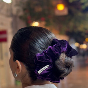 Scrunchie jumbo μαλακό βελούδο μωβ