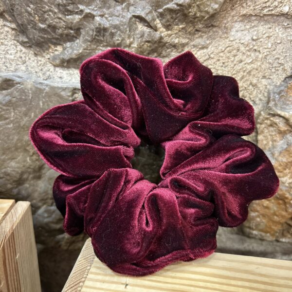 Scrunchie jumbo μαλακό βελούδο βυσσινί