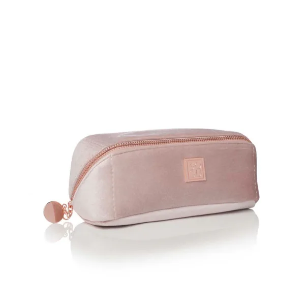 SOSU Cosmetics-Luxury Velvet Vanity Bag | Nude