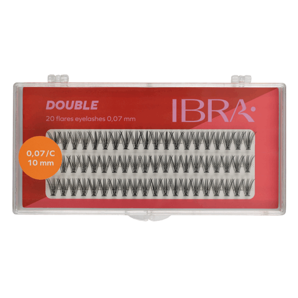 IBRA – DOUBLE FLARE EYELASH KNOT FREE – 10mm