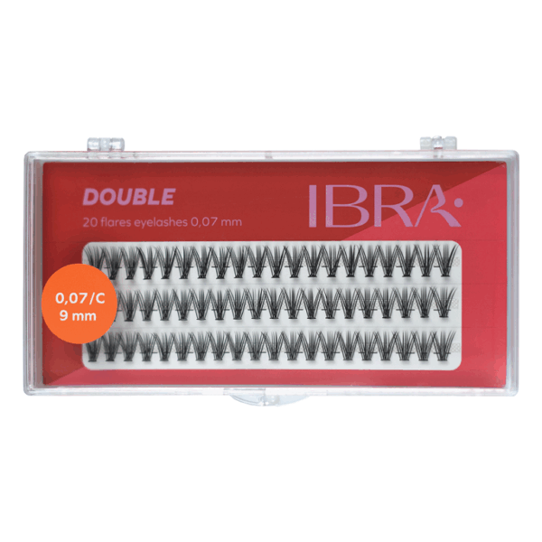 IBRA – DOUBLE FLARE EYELASH KNOT FREE – 9mm