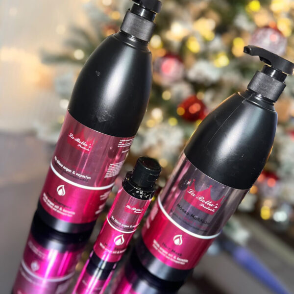 La Bella’s Products-✨ LaBella Set: Σαμπουάν 1000ml, Μάσκα & Σέρουμ Κερατίνης/Argan Oil – Ολική Αναδόμηση & Λάμψη 💜